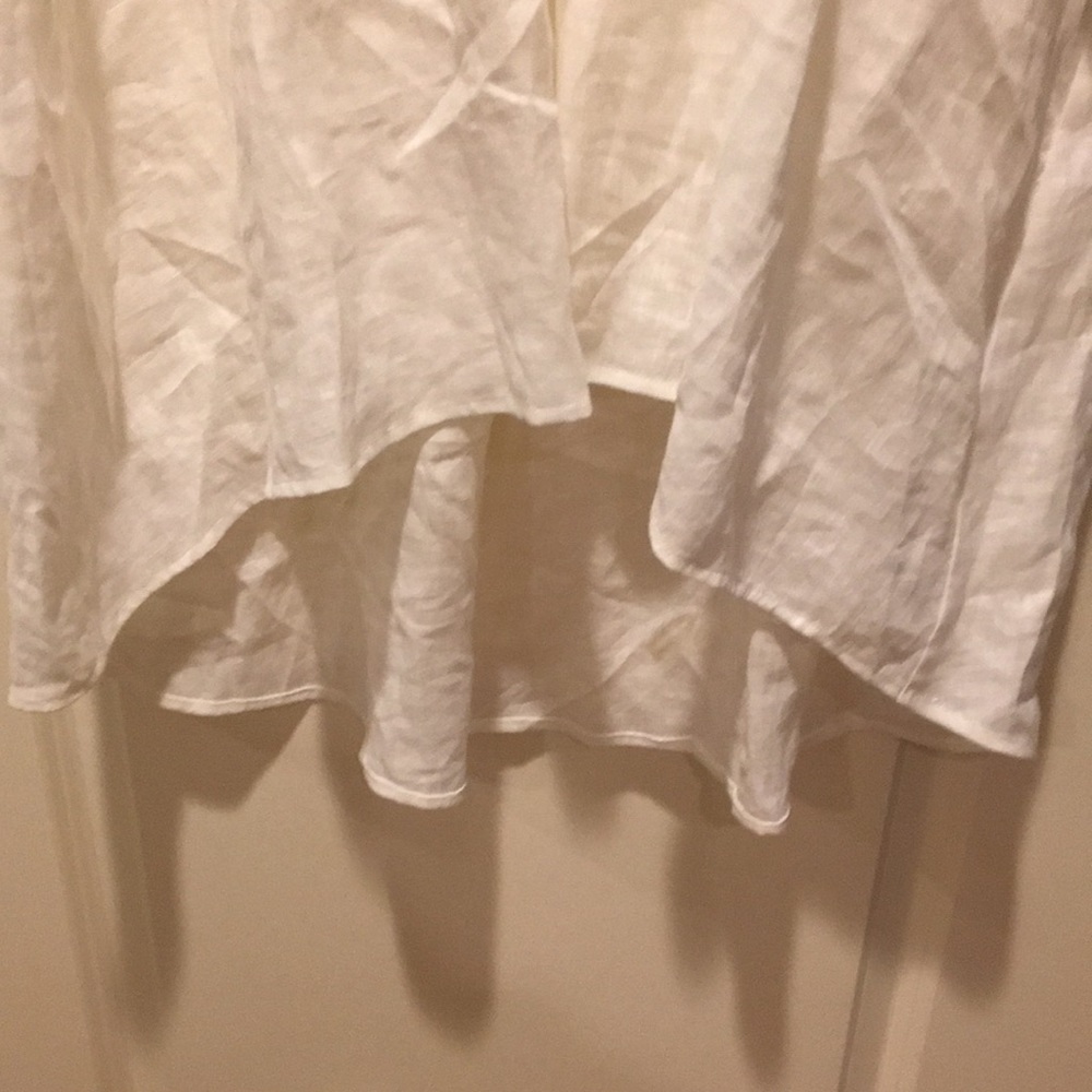 Anne Klein womens 100% Linen Tunic/cover up top blouse 3/4 sleeves Size Large - Picture 5 of 11